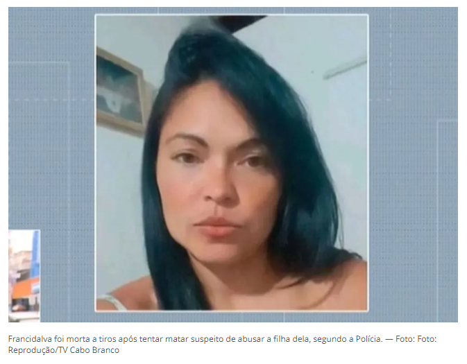 ExpressoPB Mulher é morta a tiros após tentar esfaquear homem no